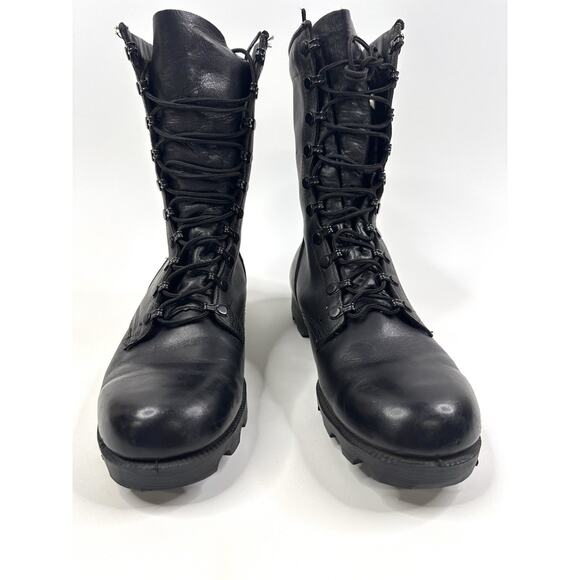 US Army Military Speed Lace Men 10R Leather Combat Boots Grundge Punk Biker 6-86 main image 7